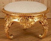 BELLE EPOQUE GILT WOOD UPHOLST