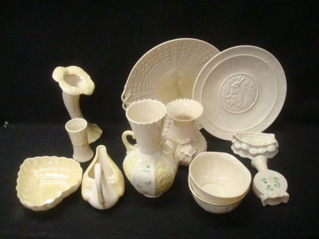 BELLEEK. 12 Pieces of Assorted.