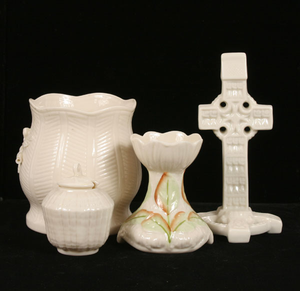 Belleek and Donegal porcelain table