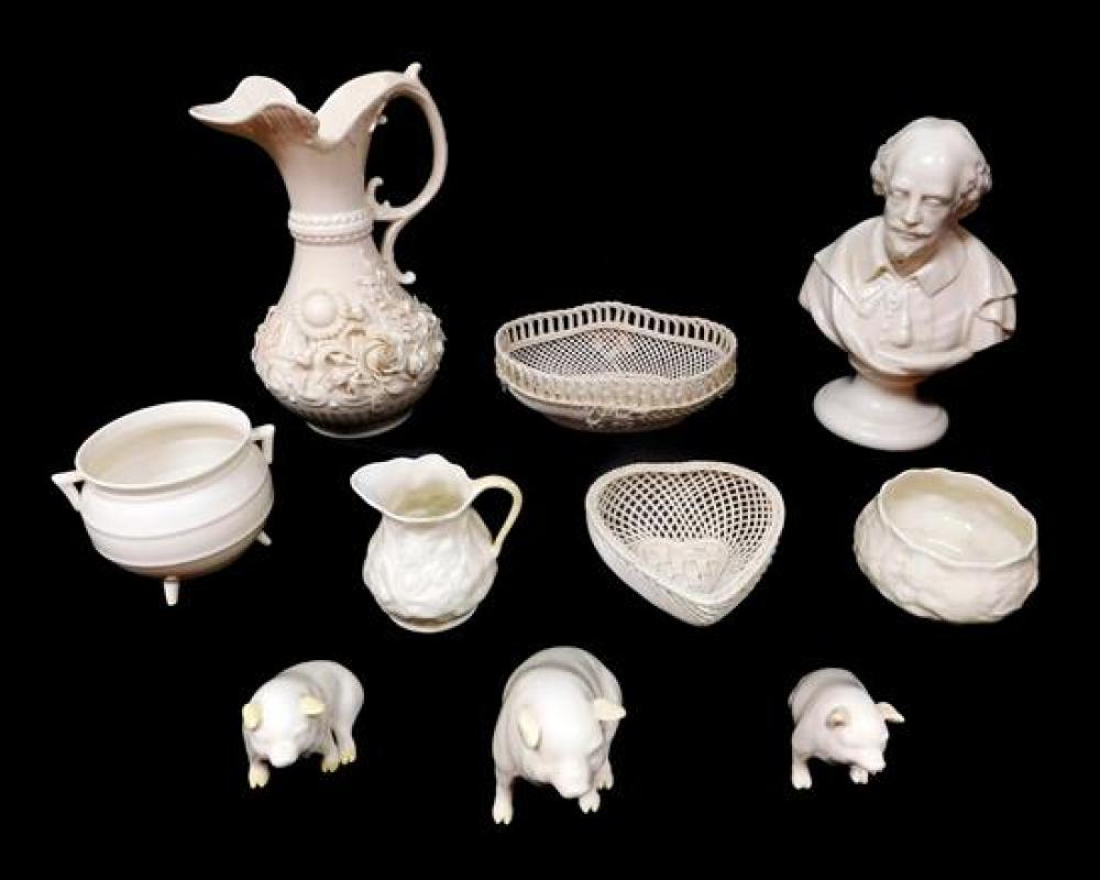 BELLEEK, ETC., TEN PIECES OF