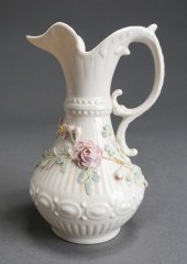 BELLEEK FLORAL ENCRUSTED PORCE