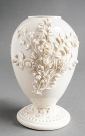 BELLEEK FLORAL ENCRUSTED PORCE