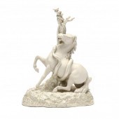 BELLEEK HORSE AND SNAKE PARIAN