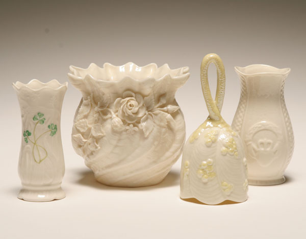 Belleek Irish porcelain vases and