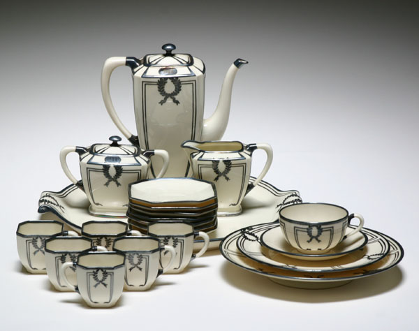 Belleek laurel wreath silver