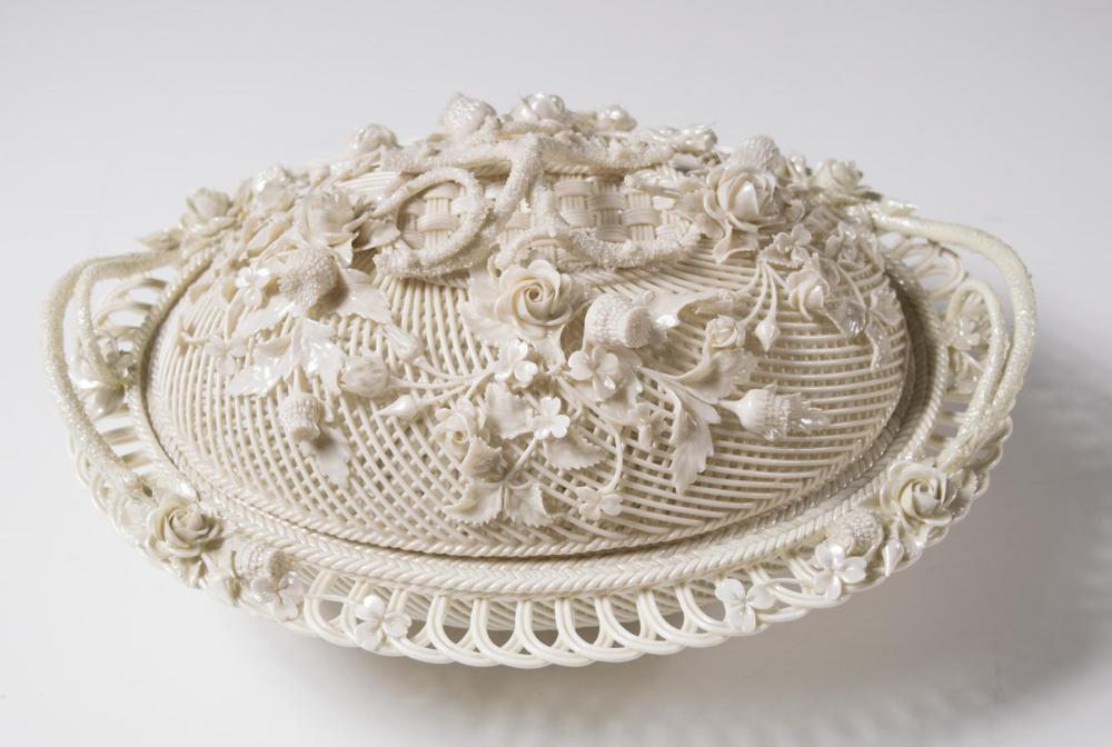 BELLEEK PARIAN PORCELAIN OVAL