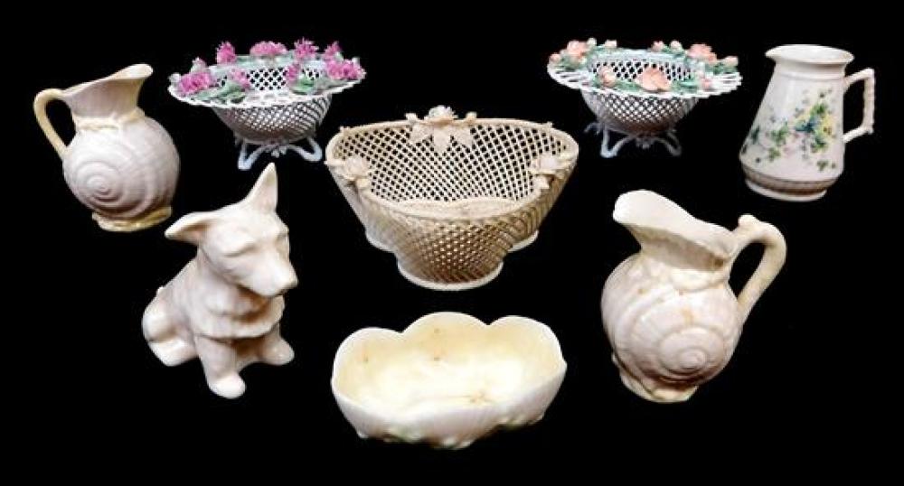 BELLEEK PORCELAIN INCLUDING 1ST