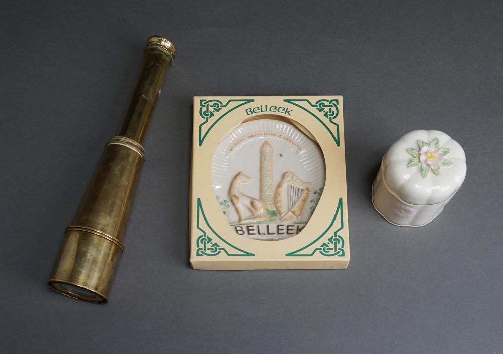 BELLEEK PORCELAIN PLAQUE AND