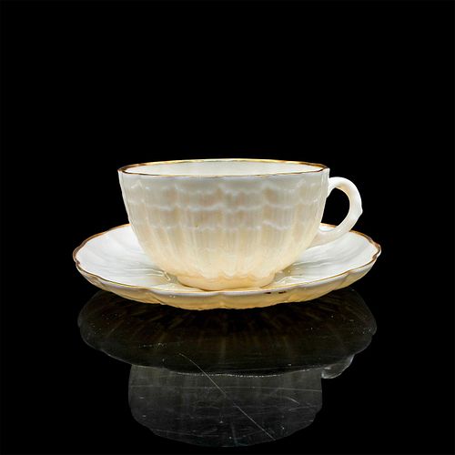 BELLEEK PORCELAIN TEA CUP AND