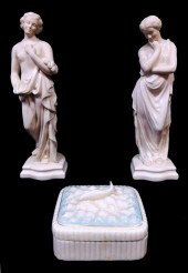 BELLEEK PORCELAIN, THREE PIECE