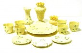 Belleek  sixteen pieces  green