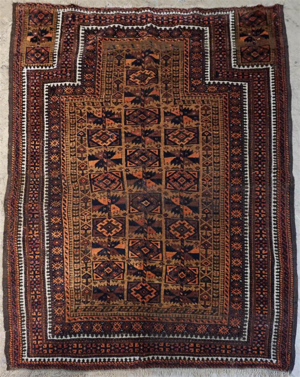 BELOUCHISTAN PRAYER RUG, 4 FT 10 IN