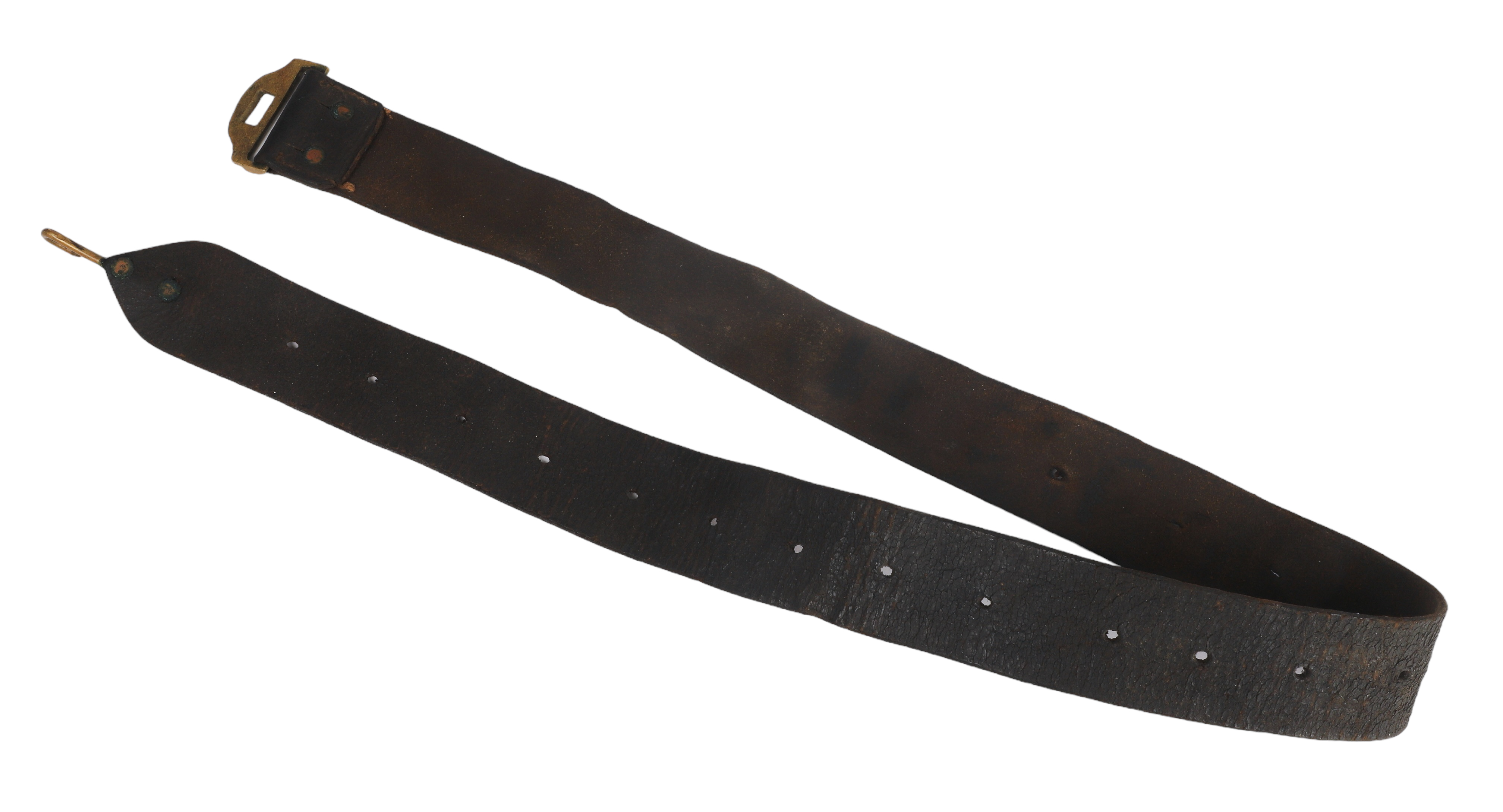 Belt with keeper and hook for sword