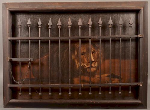 BEN AUSTRIAN OIL ON CANVAS CAGED