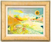 BEN BENN "THE GARDEN" OIL ON B