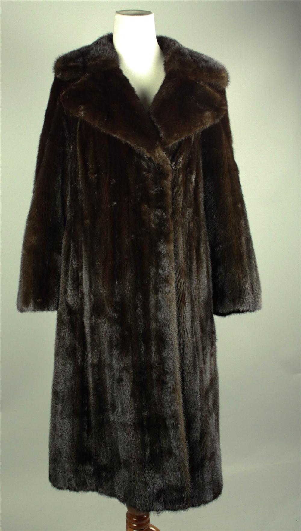 BEN KAHN DARK BROWN MINK COAT