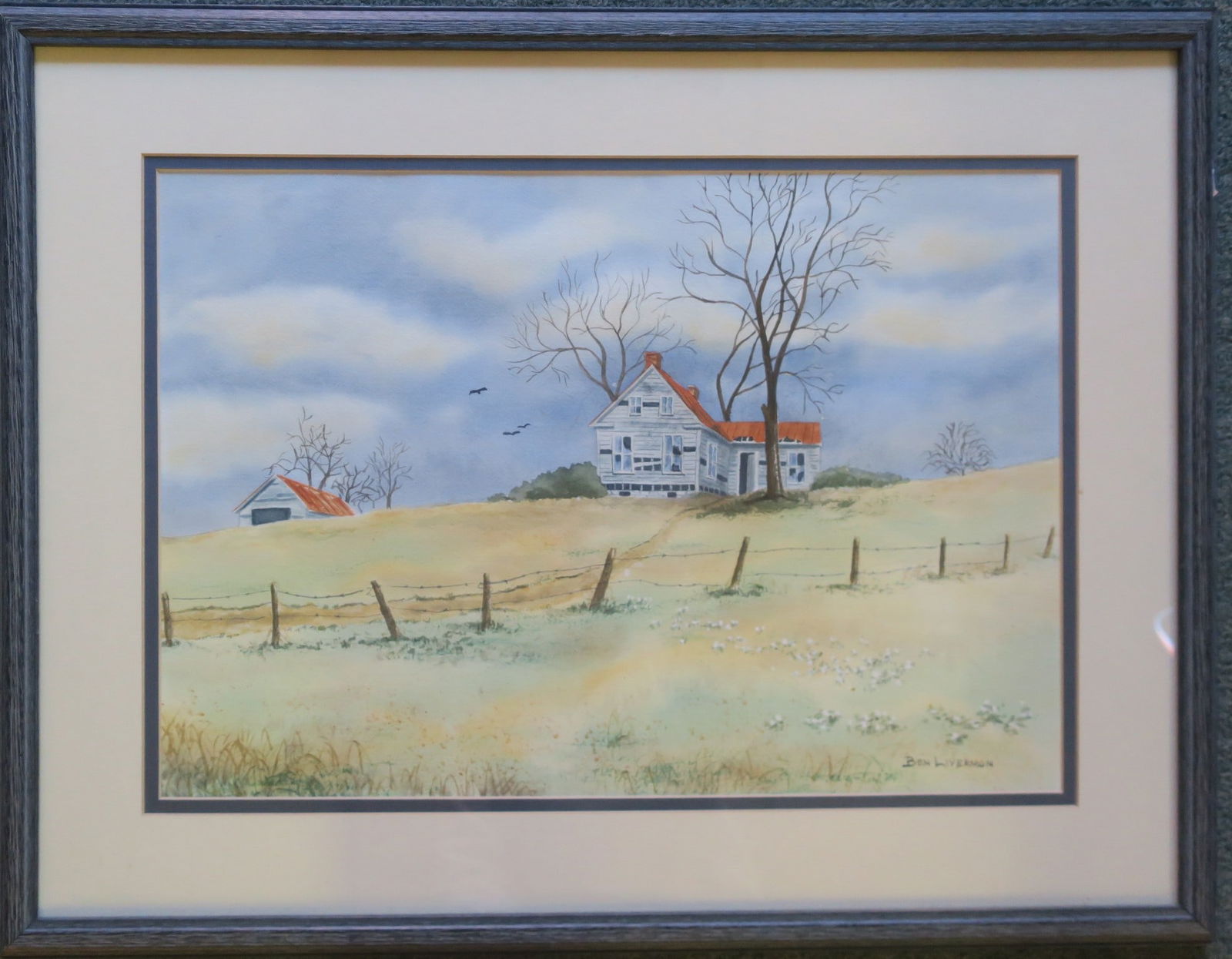 BEN LIVERMON SIGNED WATERCOLOR