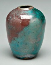 Ben Owen "egg vase", glossy bl