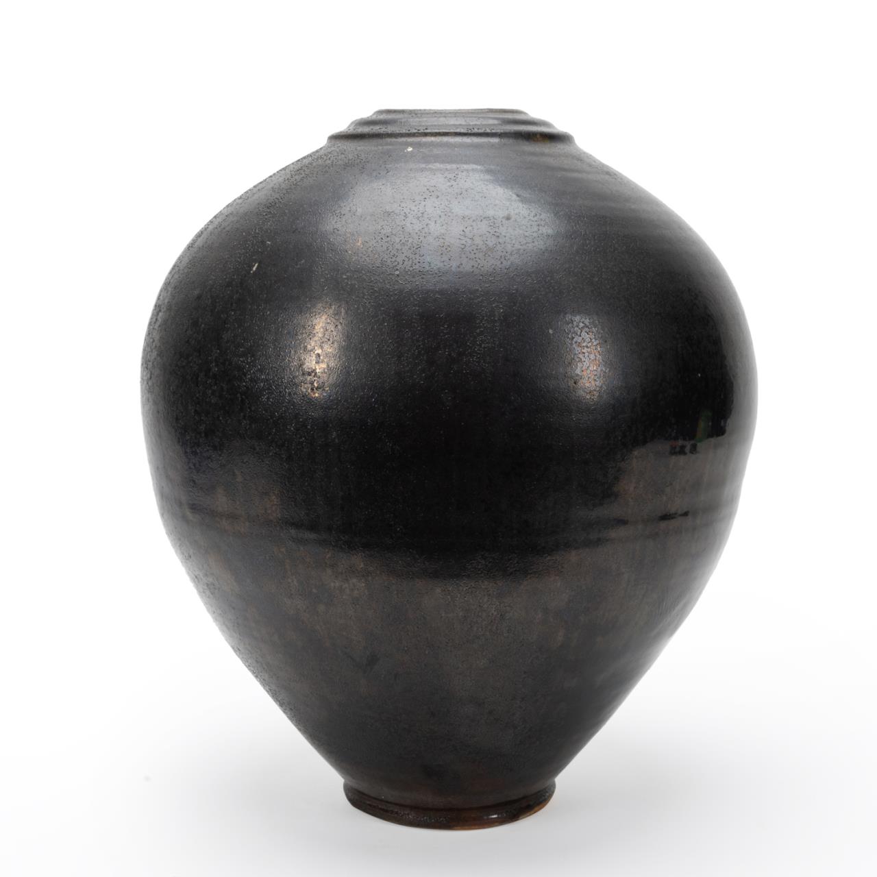 BEN OWEN III, LARGE BLACK GLAZED