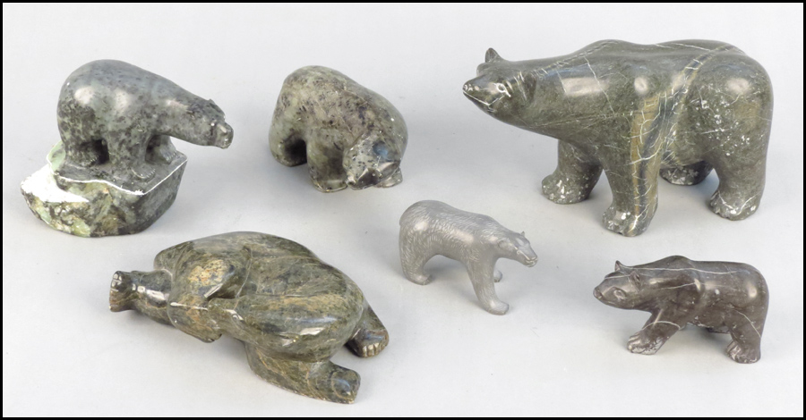 BEN SACLAMANA INUIT CARVED STONE