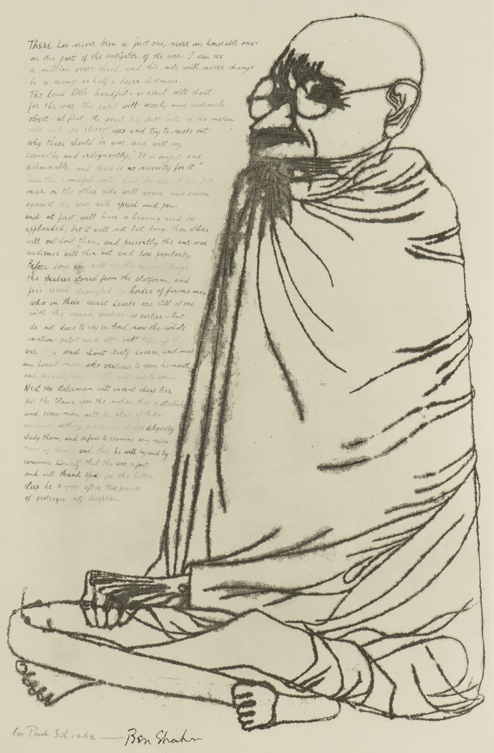 BEN SHAHN (1898-1969): GANDHIBen