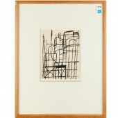 BEN SHAHN, INK LINE DRAWING, 1