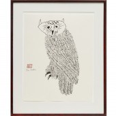 BEN SHAHN, OWL LITHOGRAPH Ben