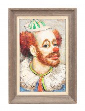 BEN SHUTE, 'CLOWN I' O/C PAINT