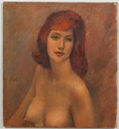 BEN SHUTE, RED HEAD FEMALE NUD