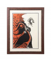 BEN SMITH "RED SHAMAN" FRAMED