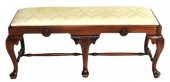 BENCH, CHIPPENDALE STYLE, MAHO