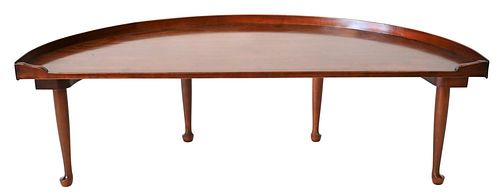 BENCH MADE MAHOGANY DEMILUNE COFFEE