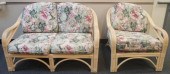 BENCHCRAFT RATTAN SETTEE AND A