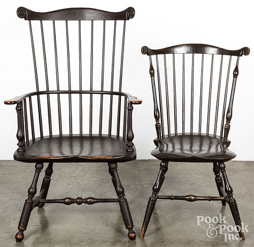 BENCHMADE WINDSOR ARMCHAIR AND A