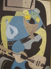 Bengt Lindstrom Oil Cubist sty
