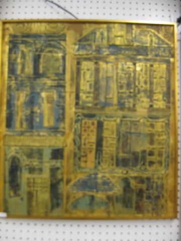 Bengt Lindstrom Village carved gold