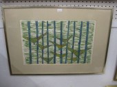 Bengt Lindstrom Woodblock ''Bi