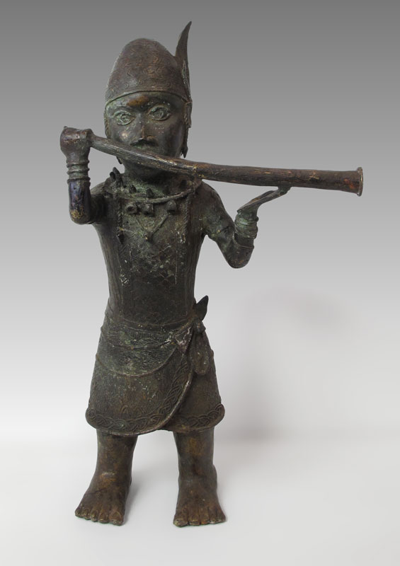 BENIN AFRICAN FIGURE WITH FLUTE