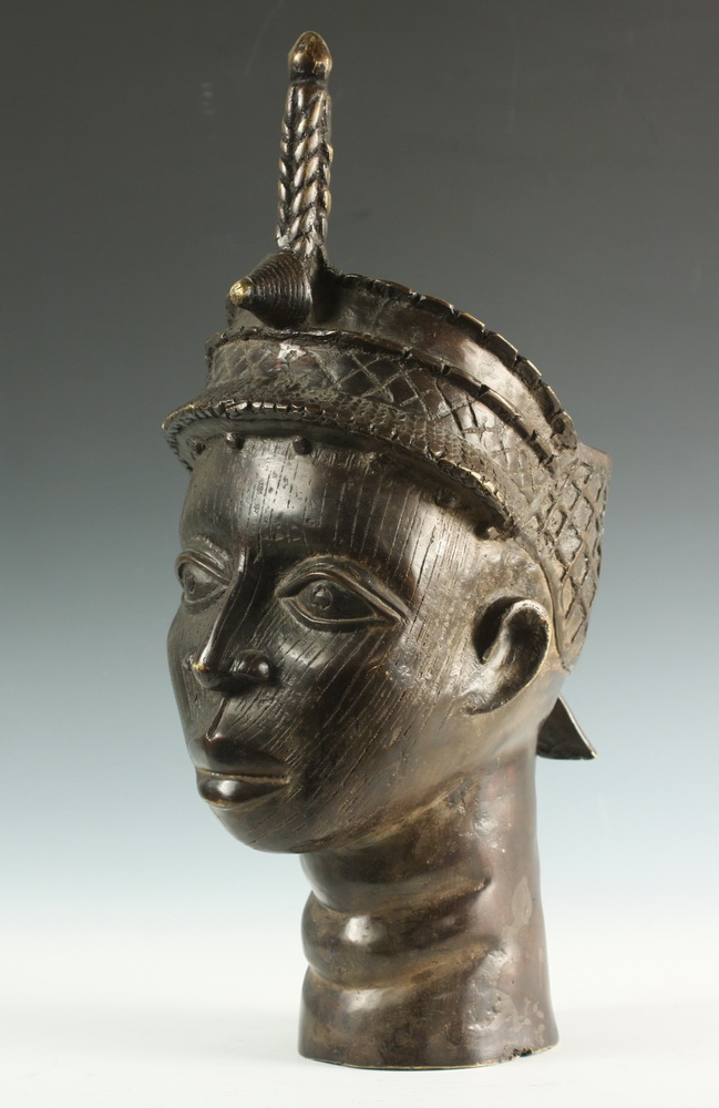 BENIN BRONZE BUST - Benin Bronze