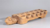 Benin carved wood mancala boar