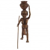 BENIN. FIGURE OF A WOMAN, BRON