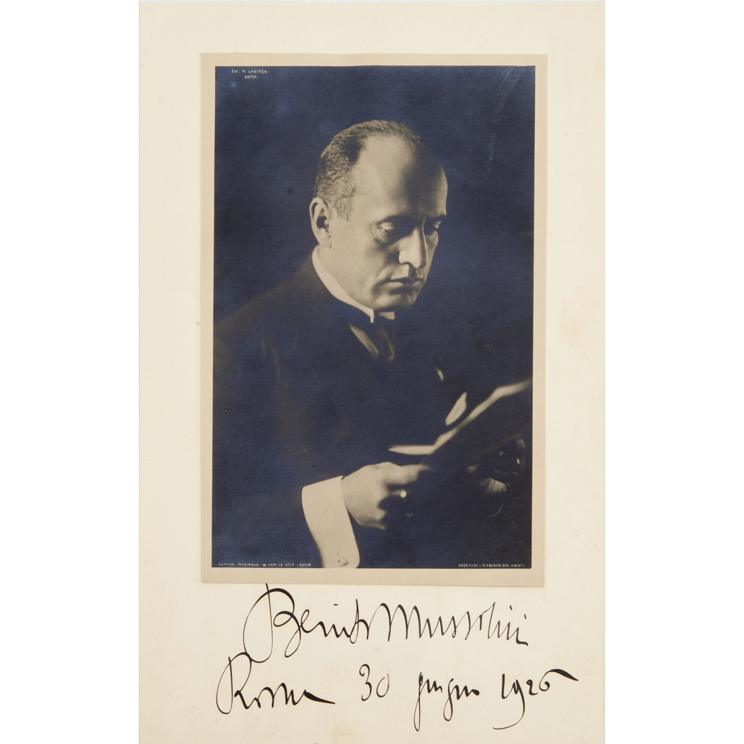 BENITO MUSSOLINI, SIGNED