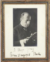 Benito Mussolini with autograp
