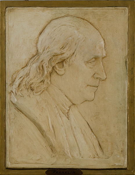 Benjamin Franklin Plaster Relief