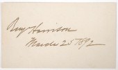 BENJAMIN HARRISON SIGNATURE AS