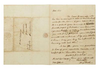 Benjamin Rush autograph letter,