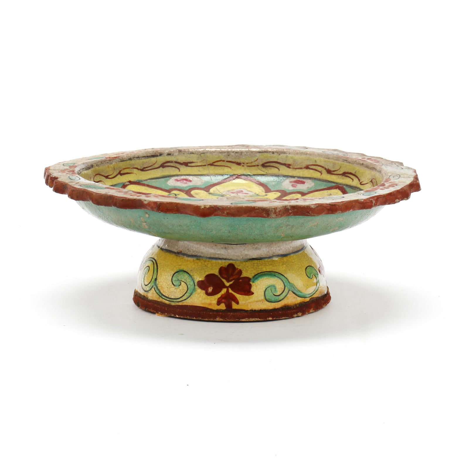 BENJARONG PORCELAIN PEDESTAL STEM