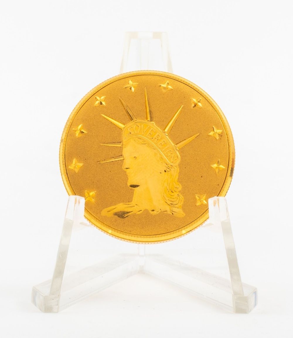 BENRUS 18K YELLOW GOLD COIN CASE