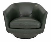 BENSEN OLIVE LEATHER UPHOLSTER