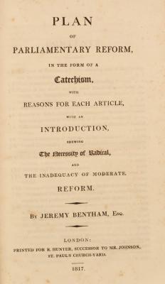 Bentham, Jeremy. Plan of